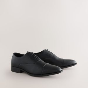 SPL318 Black Oxford Toe Cap Shoes