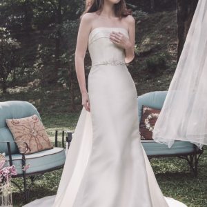 SPL267 Beaded Satin Wedding Dress