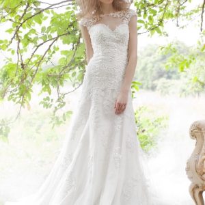 SPL263 Embroidered Tulle Wedding Dress