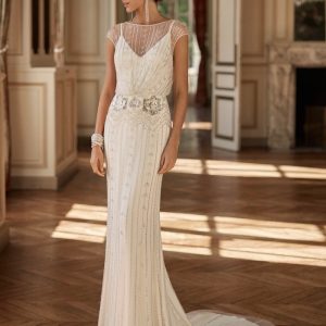 SPL251 Embellished Backless Wedding Dress